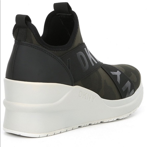 dkny leya wedge sneakers